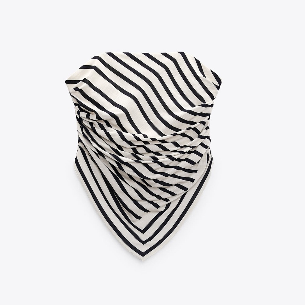 Zara stripped strapless top